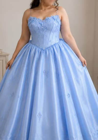 Premium Girls Fancy 3D Flower Frock. maxi New | Beautiful Handmade Work