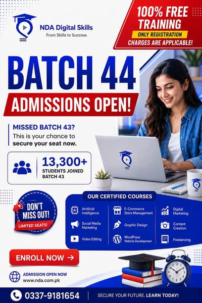 NDA 9 FREE Digital Skills Courses – Admission Open | Limited Seats