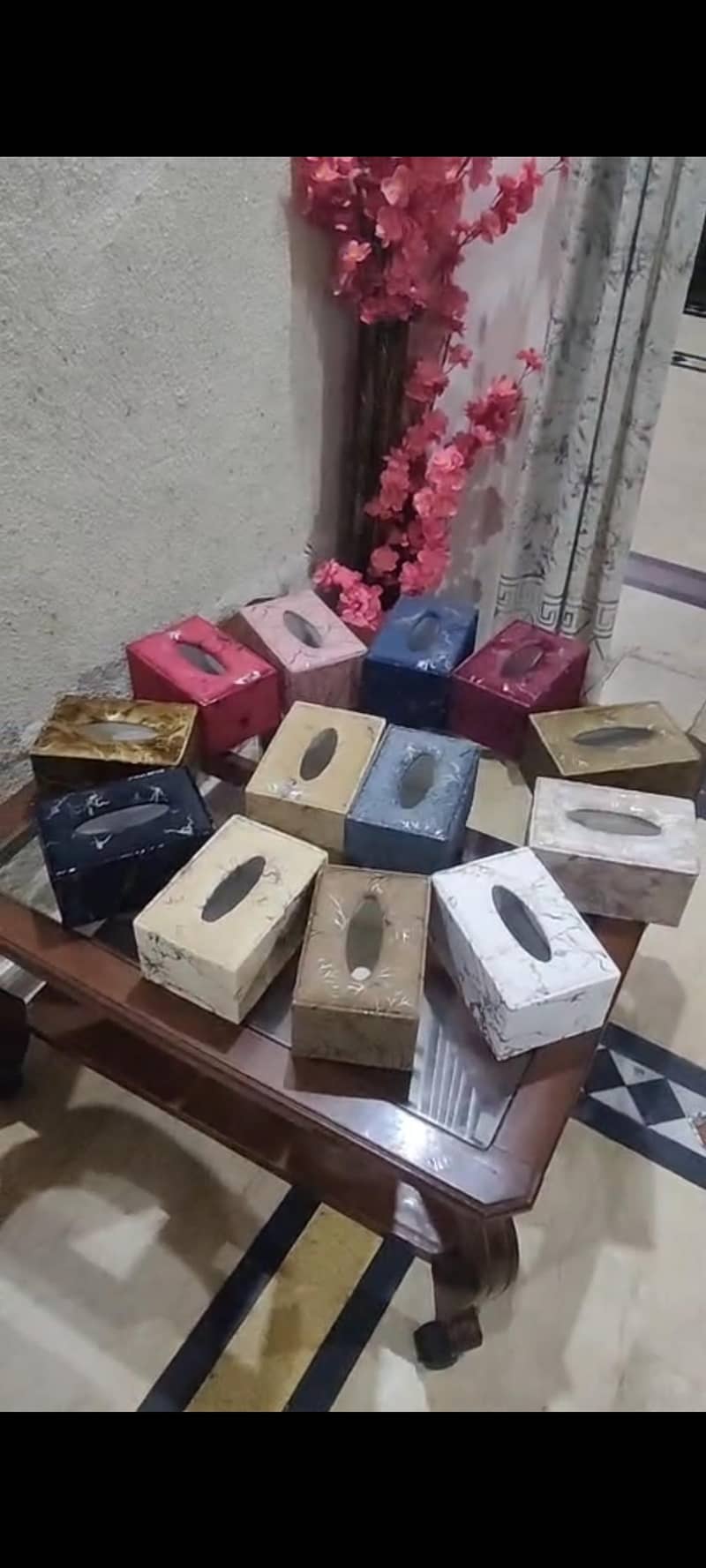 Tissue boxes. 1