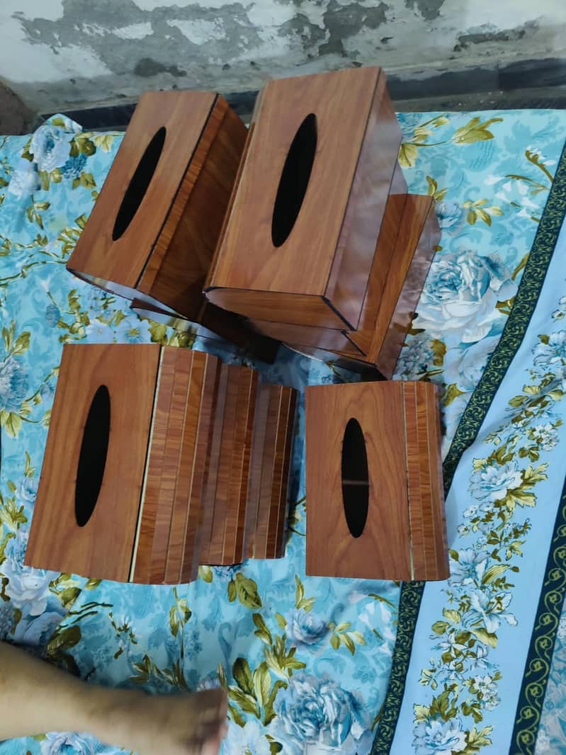 Tissue boxes. 4