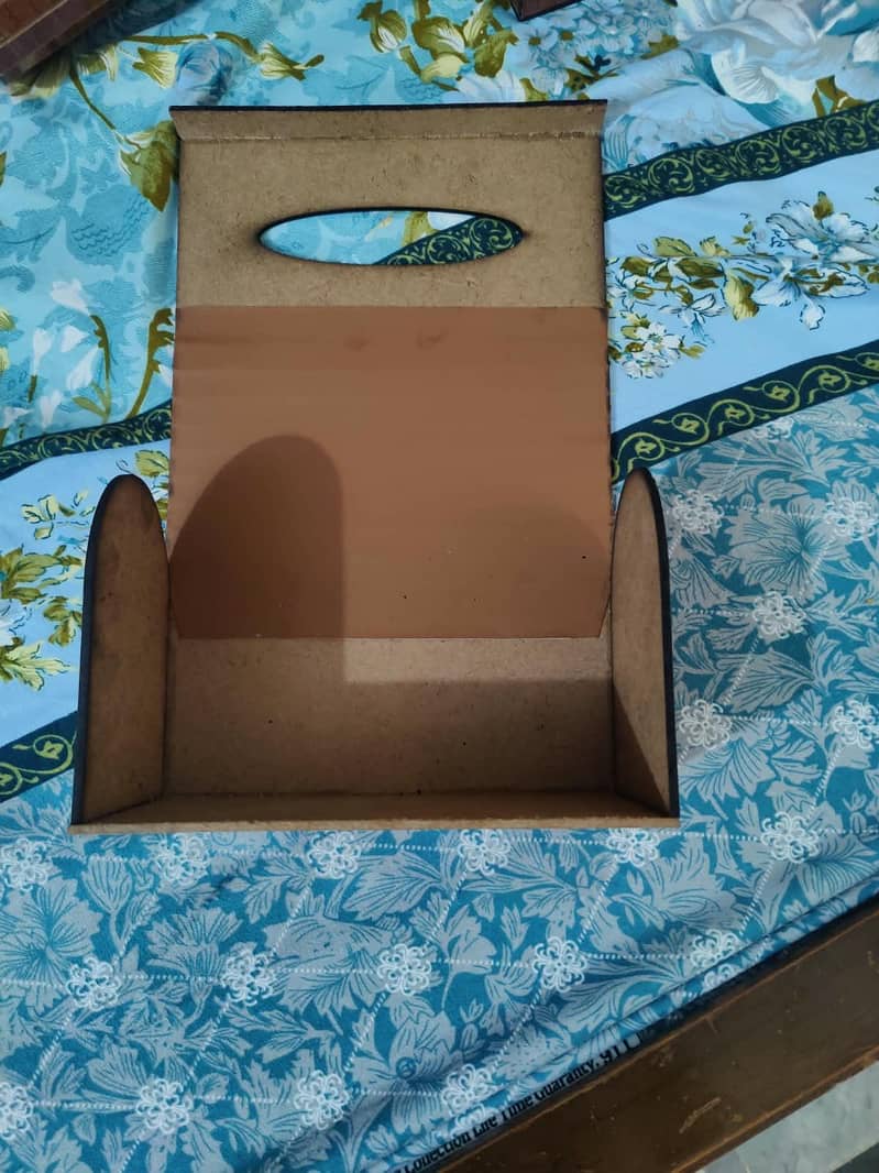Tissue boxes. 5
