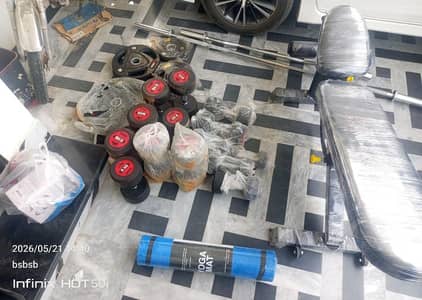 Weight Plates Dumbell Rod Home setup [ Contact:03375678509]