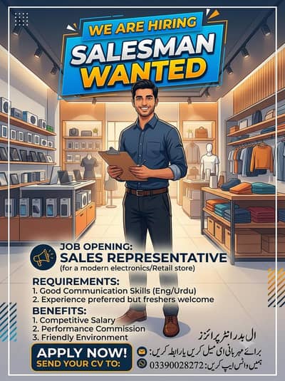SALE MAN REQUIRED
