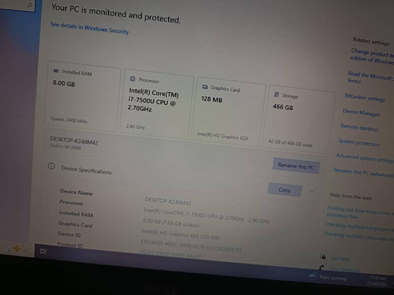 Dell i7 7th generation 4