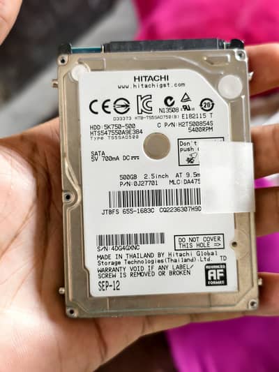 Hitachi 500 gb HDD 10/10