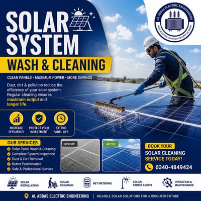  Professional Solar Panel Wash & Cleaning Service 