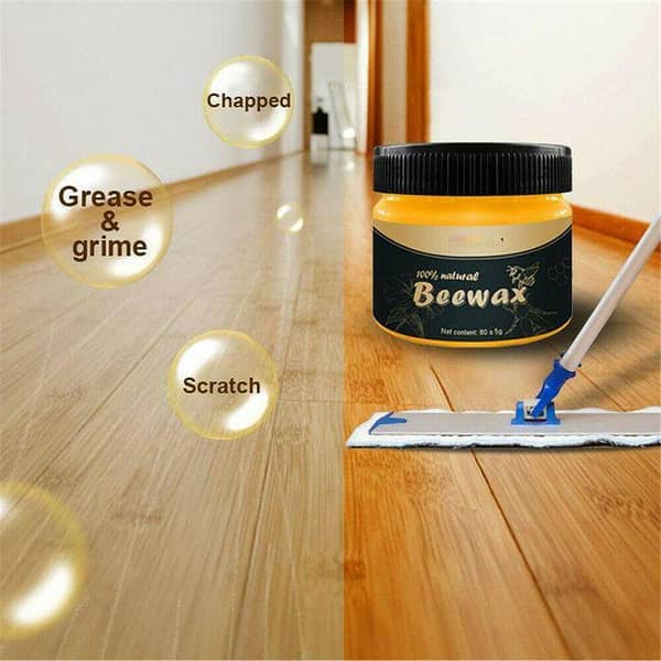 Natural Beeswax Furniture Polish | Wood Seasoning Beeswax | Wood Polish & Conditioner | Multipurpose Wood Wax Cleaner | Waterproof Furniture Repair Wax | Natural Wood Care & Shine Polish