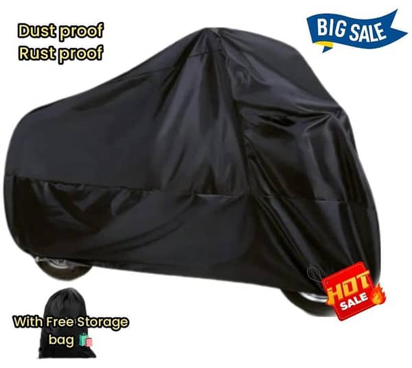Full-Size Scratch-Resistant and Waterproof 70/125cc Bike Cover for Top Parking