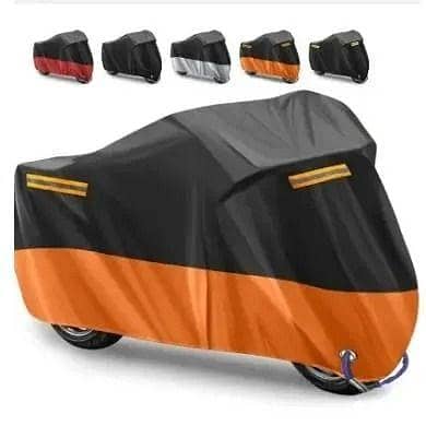 Waterproof Bike Cover in Parachute Fabric – Dustproof and Heat-Resistant Outdoor Motorcycle Cover (Heavy Duty, Universal Fit)