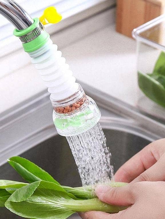 360° Adjustable Fan Faucet Shower for Kitchen and Bathroom – Flexible Tap Sprayer with High-Pressure, Water-Saving, Universal Rotating Head (Random Color)