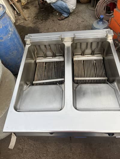 Double tank deep fryer fast food fryer