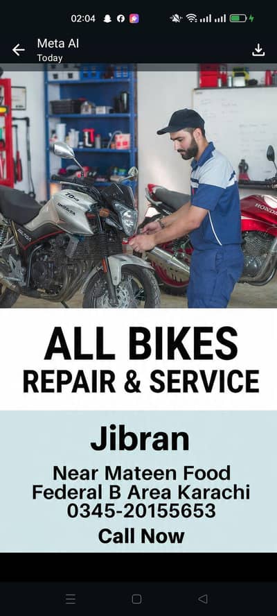 jibran mechanic f. b area block 14 contact no 03452075653