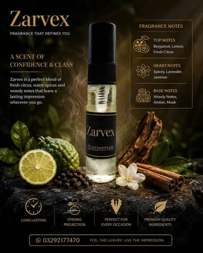 Zarvex premium perfume | Long Lasting Fragrance  | Strong projection |