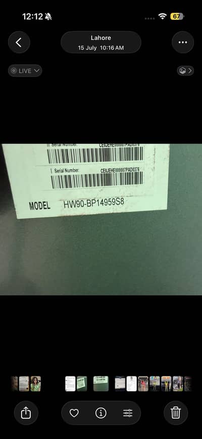 Haier Fully automatic front load washing machine