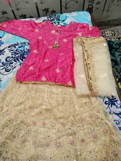 Heavy Mehndi Dress | Large Size | 1 Time Used