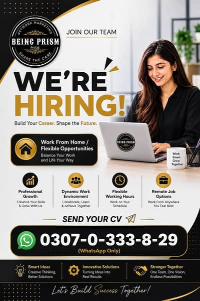 Office work male and female required