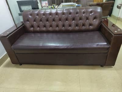 5 Seater Office Leather Sofa Set