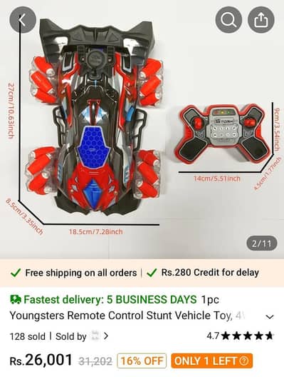 RC. remot control stunt power car