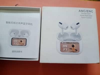 Screen airbuds A9 withl the accessories Digital airbuds all things new