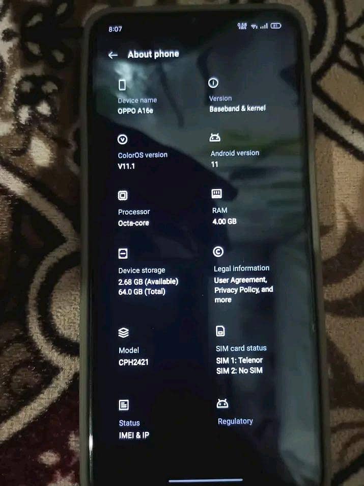 OPPO A16e 6