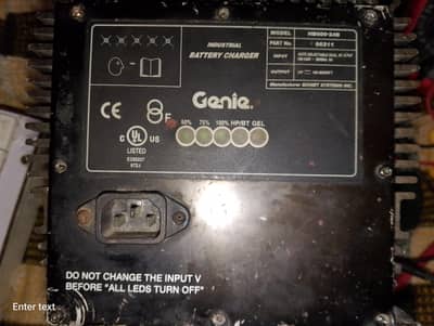 Battery Charger 24v ,20A company "Genie"