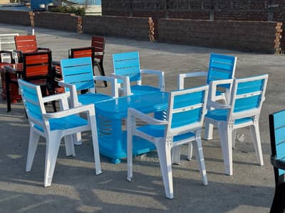 6 chairs with 1 table