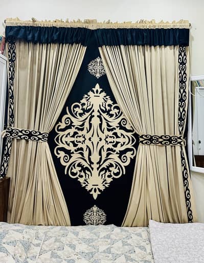Luxury Velvet fabric blind & curtain set