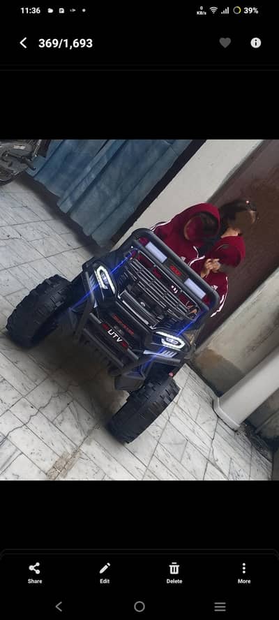4by4 heavy duty dubble battery kids car