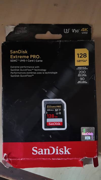 SanDisk Extreme PRO 128GB SD Card – Box Opened, Unused | Urgent Sale
