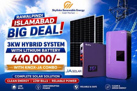 3kw Hybrid Solar System with lithium battery and Installation