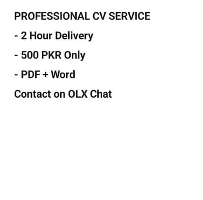 Professional CV / Resume Banwani hai - 2 Ghante Delivery