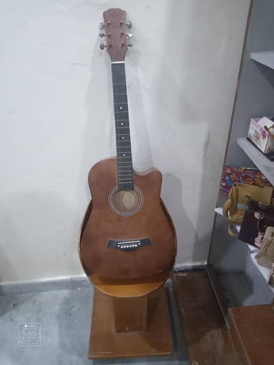 dark brown guitar