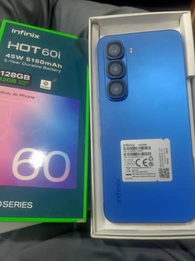 infinix Hot 60i 6gb 128gb 7 month warnty