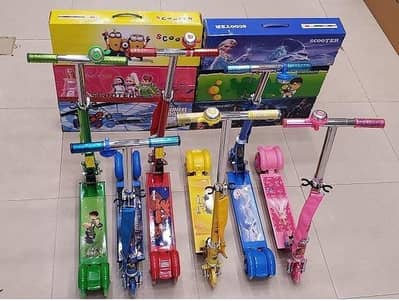 kids metal Scotty for boys and girls heavy duty foldable light in tyre