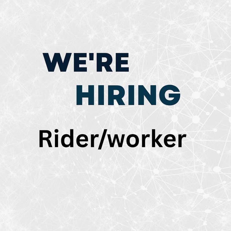 hiring part time worker/rider 0