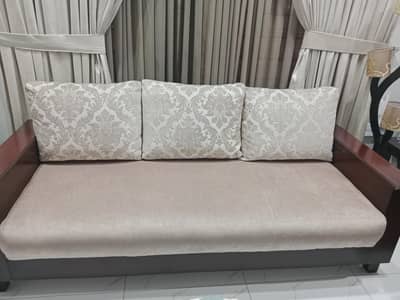 Skin Wooden 5 Seater Sofa
