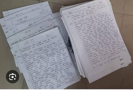 Handwriting Assignment, Typing And Data Entry job Available
