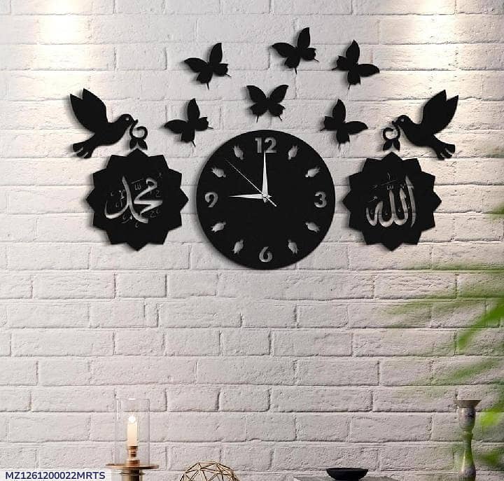 wall clock stylish black 0