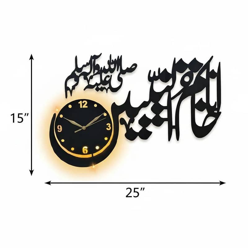 wall clock stylish black 2
