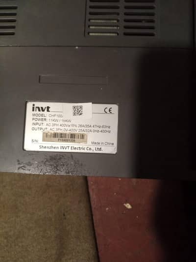 VFD 11KW /15KW 3Phase 440volt *307*2940*689