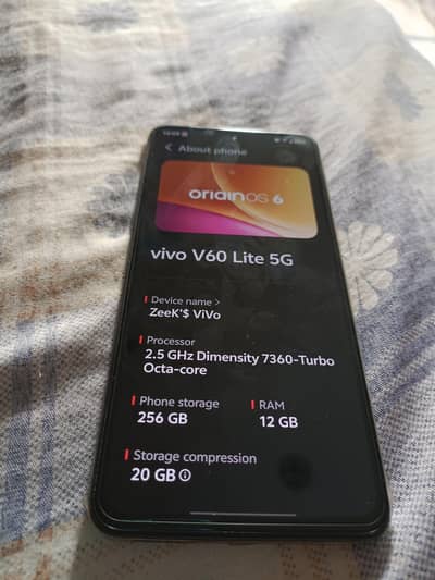 Vivo V60 lite 5G 12/256GB 10/10 complete box