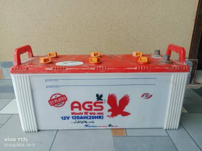 AGS Washi WS-195 12V 120Ah 21 Plates Battery