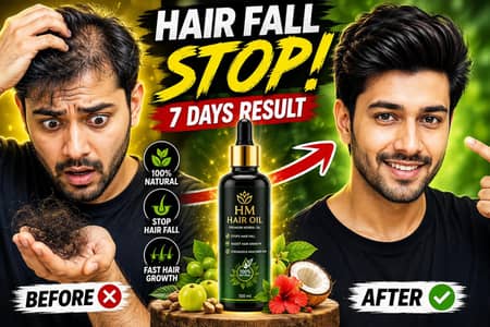HM Hair Oil Best For Hair Fall 100% 7 Days Result