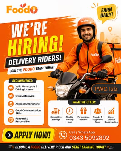 HIRING DELIVERY RIDERS!