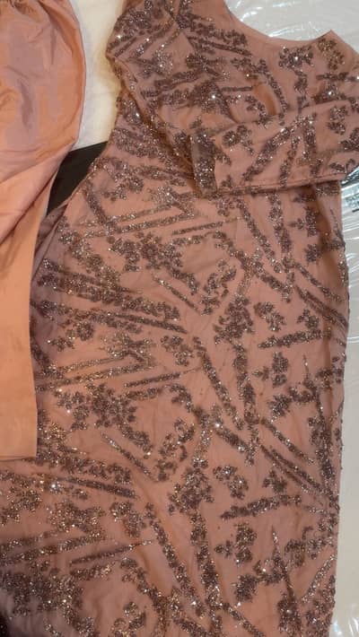 Heavy long shirt with dubatta and trouser perfect for weddings