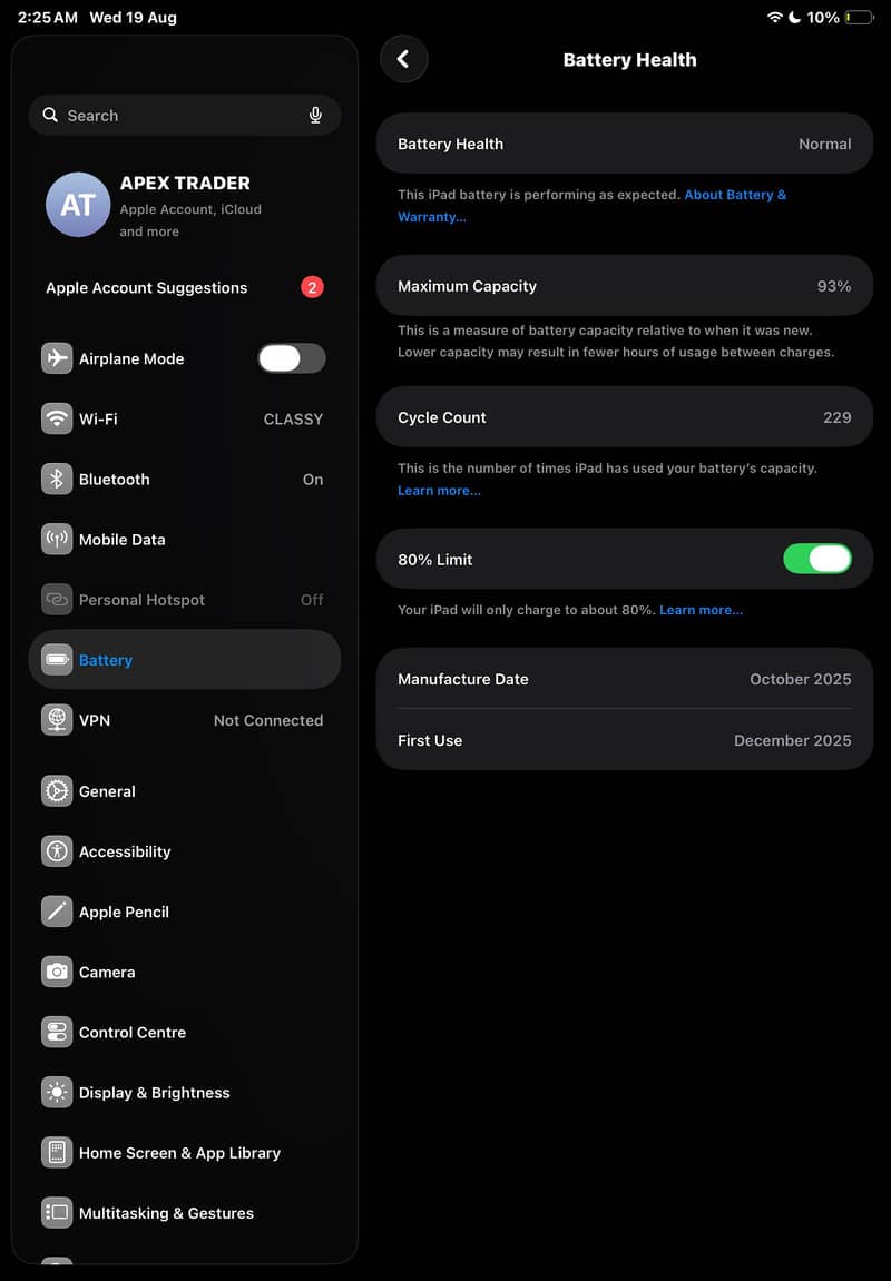 IPAD A16 256 GB 4