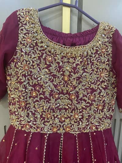 Title: Magenta Pink Haris Shakil-Inspired Wedding Dress