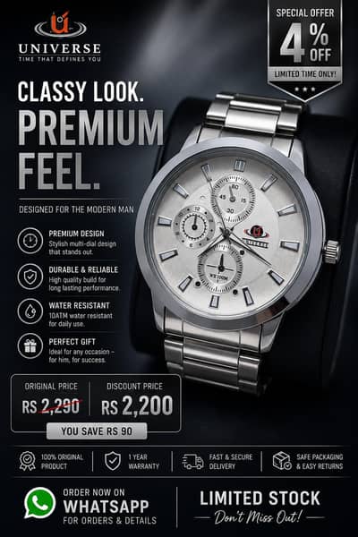 stylish watch for men home delivery free