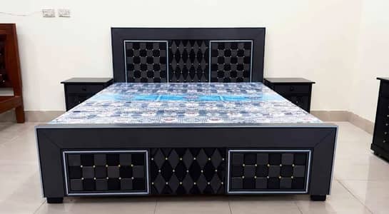 Bed set - Luxury bed - wooden bed- double bed - king size bed - bed