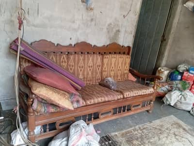 wooden sofa